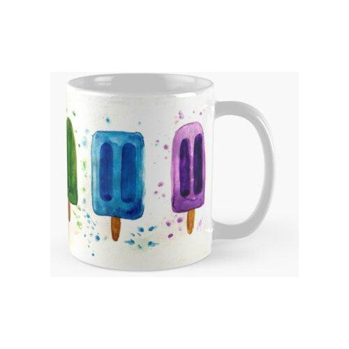 Taza  lápiz Y Rotulador) Arcoiris De Popsciles! Calidad Prem