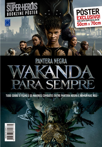 Pantera Negra: Wakanda Para Sempre - Arte A - Superpôster Mundo dos Super-Heróis, de Editora Europa. Editorial Editora Europa, capa mole em português, 2022