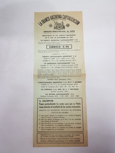 La Franco Argentina Seguros Antiguo Afiche Origin Mag 58173