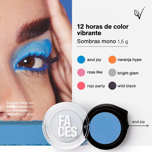 Sombra Mono Bright Glam Naranja Hype Faces 1,5 G Natura Naranja Hype