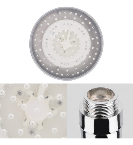 Cabezal De Ducha Led Rgb De 8 Pulgadas, Redondo, Acero Inoxi