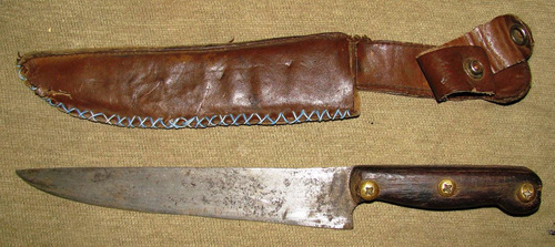 Cuchillo Antiguo Hoja De 21 Cms. Cabo De 12 Cms.