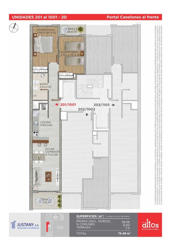 Imagen 6 de 7 de Apartamento De 2 Dormitorios En Cordon