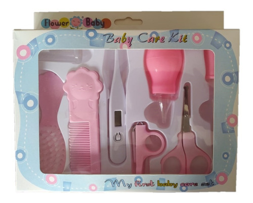 Kit Para Aseo Bebe 8 Pzas Termometro + Cepillo Y Peine