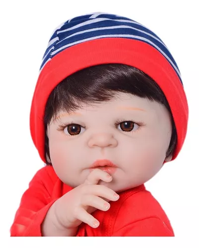 Bebe Reborn Menino 100% Silicone 57 Cm - Erick em Promoção na