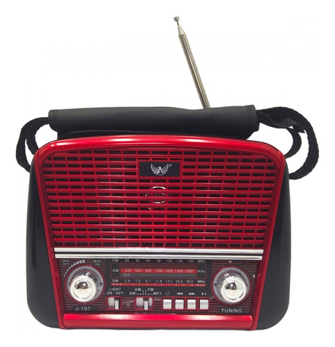 Rádio Com Lanterna Altomex J-107 Cor Vermelho