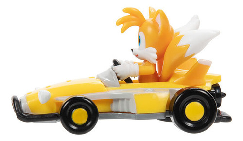 Sonic The Hedgehog Vehículos Metálicos Escala 1:64 Color Amarillo