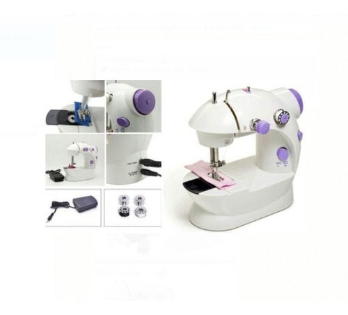 Mini Máquina De Coser De Doble Hilo Y 2 Velocidades Sm-202 -