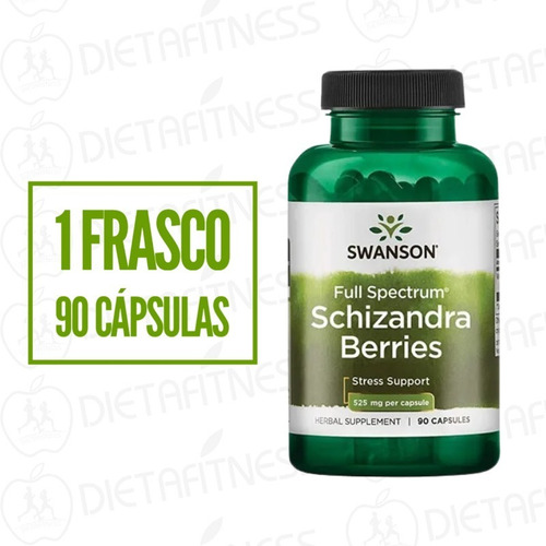 Imagen 1 de 2 de Schizandra 525 Mg 90 Cap Schisandra Swanson Dietafitness