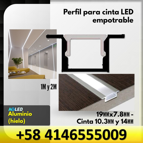 Perfil Superficial Hielo 26x26mm Cinta 24082mm 1mt Ypr26