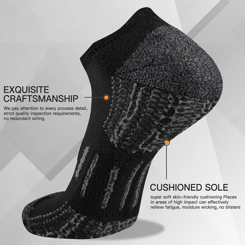 Calcetines De Corte Bajo Con Cojín Que Absorben La Humedad