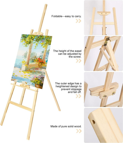 Atril Caballete Pintura Soporte Para Pintar 175cm Ajustable