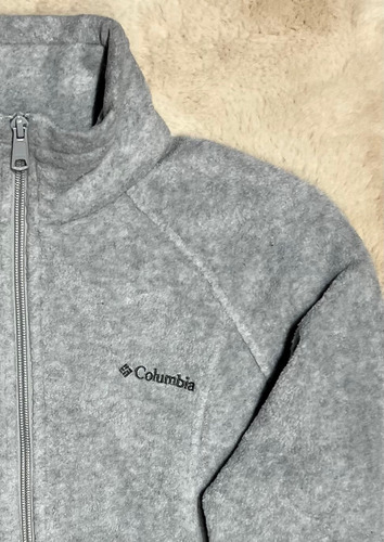Sudadera Hoodie Para Mujer Talla M Columbia Fleece Gris (Usado)