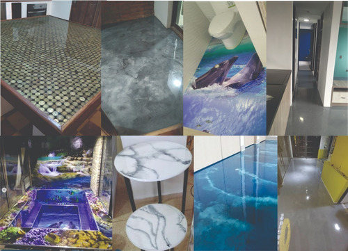Imagen 2 de 2 de 750gr Resina Epoxica Porcelanato Liquido Pisos /espacio 4d