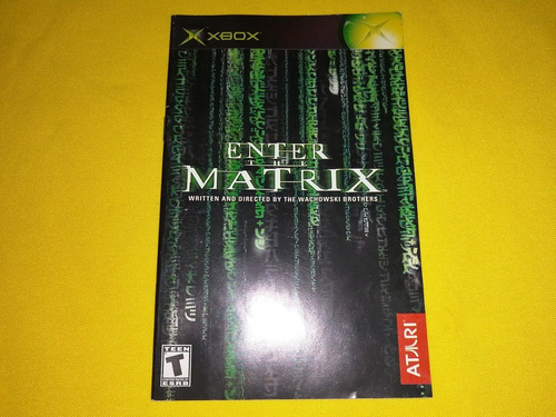 Manual Original Enter The Matrix De Xbox Clasico *en Español