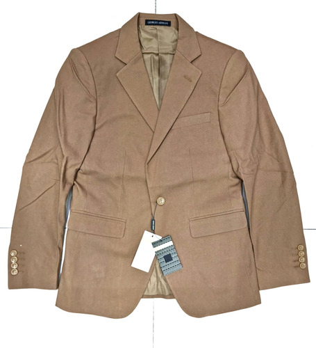 Traje Armani Europeo Caballero 2 Piezas Lino Frances Camel