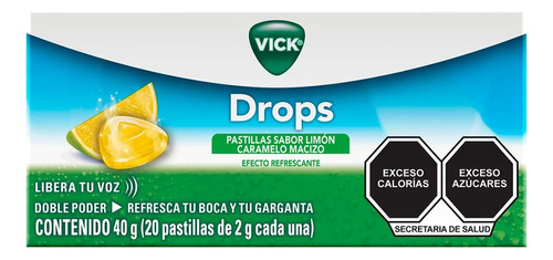 Vick Drops  Sabor Limon 20 Pastillas C/u
