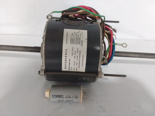 Motor Ventilador 1/8 Hp 115v 2 Ejes 1075 Rpm Motorvenca 