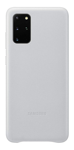 Funda Oficial De Cuero Para Samsung Galaxy S20 Plus Plateada