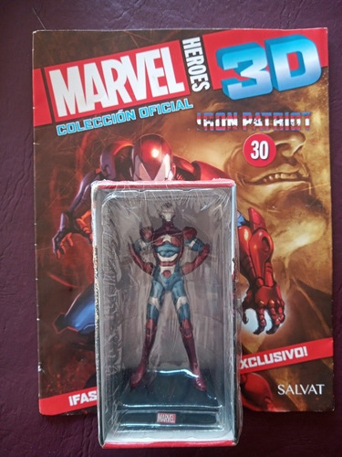  Coleccion Figura Marvel 3d Iron Patriot Num 19 Nuevo