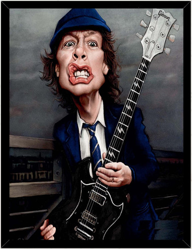 Cuadro Decorativo Mick Jagger Comic Medidas 30x40 Cm