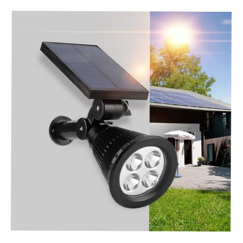 Estaca Solar Reflector. Césped/ Pared. 4 Led .