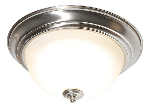 Plafón De Techo Led 17w Estilo Clásico, Níquel Satinado Color Blanco