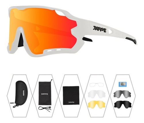 Gafas Ciclismo Polarizadas Unisex Mtb 5 Lentes