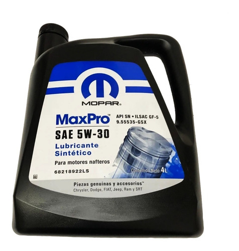 Aceite Fiat Siena 1.4 Fire Max Pro 5w30 4l Mopar Original