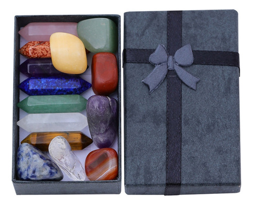 Caja De Regalo De Piedra De Yoga De Cristal Con Columna Hexa