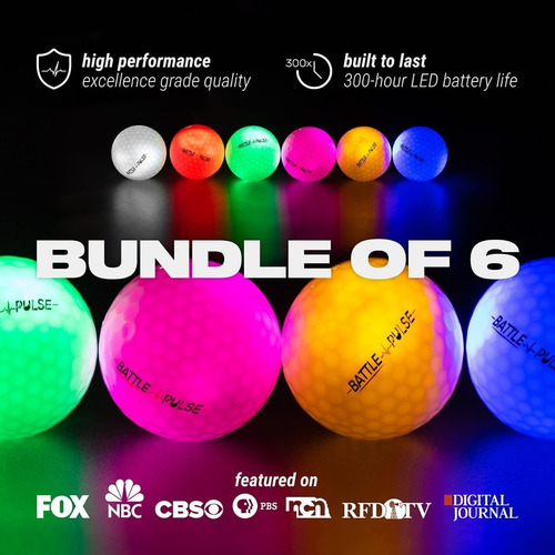 Imagen 2 de 6 de Pelotas Golf Con Malla Pelotas De Golf Resiste Con Luz Led