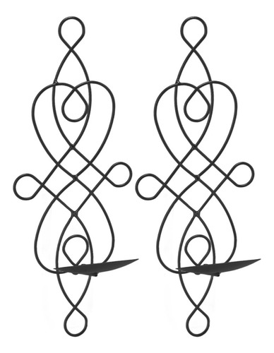 Candelabros De Pared Colgantes De Hierro 2 Juegos De Candela