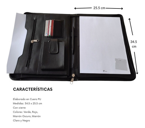 Cartapacio Folder Empresarial Biocuero - Personalizable
