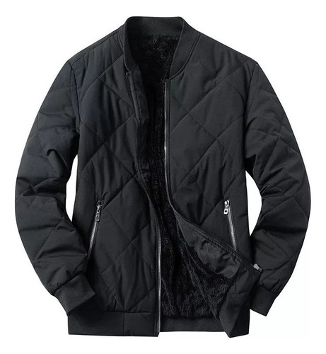 Cazadora Bomber Acolchada Con Cremallera Para Hombre