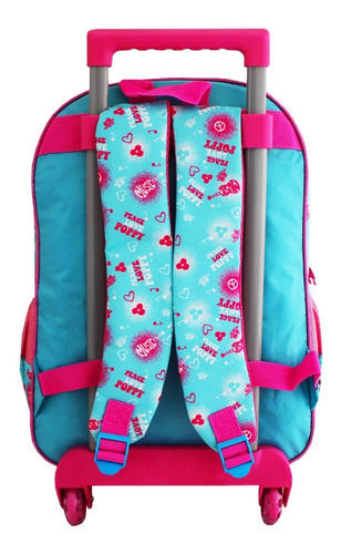 Imagem 6 de 10 de Kit Escolar Mochila Tr2238k + Estojo + Lancheira Trolls Clio