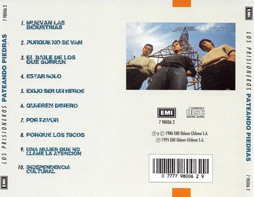 CD LOS PRISIONEROS / PATEANDO PIEDRAS (1986)