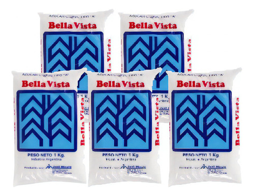 Bolsa De Azucar Comun Tipo A Bella Vista 1kg Pack X5