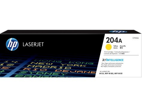 Toner Hp Cf512a (204a) Lj Pro M154 Yellow 900 Pgs