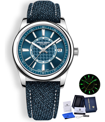 Reloj Mecánico Automático Pagani Design Para Hombre, Cristal