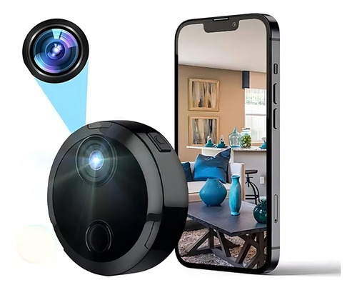 Mini Cámara De Seguridad Espía A9 Inalámbrica Hd 1080p Wifi Color Negro