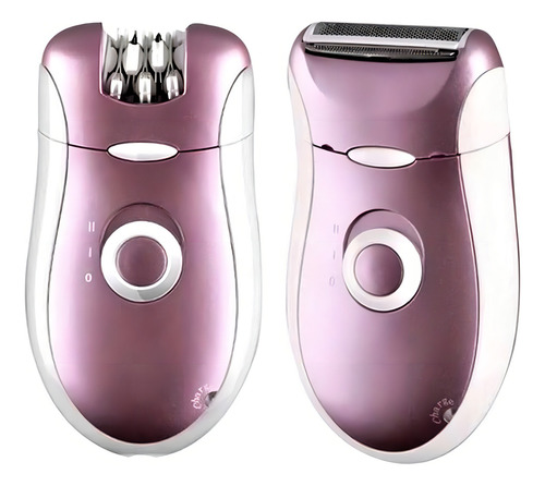 Depiladora / Rasuradora Dama Máquina 2 En 1 Kemei Recargable Color Rosa