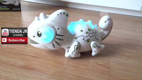 Mascota Robot Camaleon Cambia De Color Luces Gira A Control