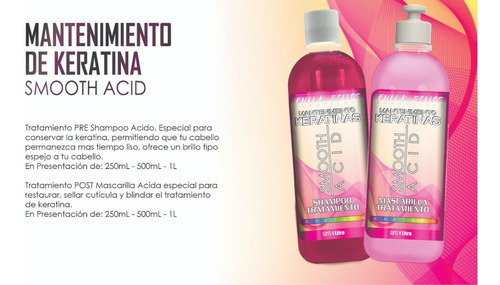 Queratina Post Tratamiento Shampoo+balsamo 500 Ml