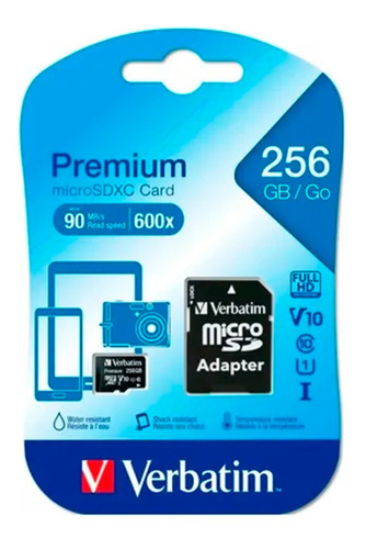 Memoria Verbatim Micro Sd 256gb 100mb