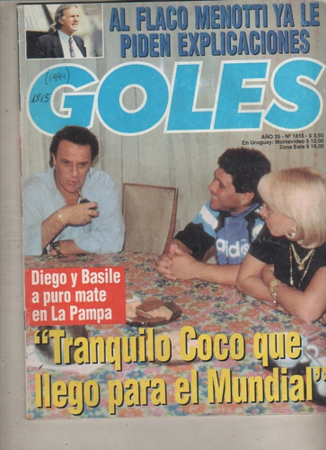 Revista * Goles * Nº 1815 Año 1994 - Maradona Y Claudia, 