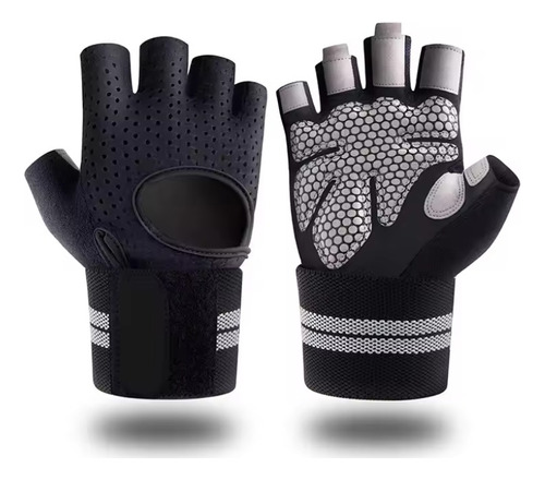 Guantes Gym Con Muñequera Entrenamiento Gimnasio Pesas