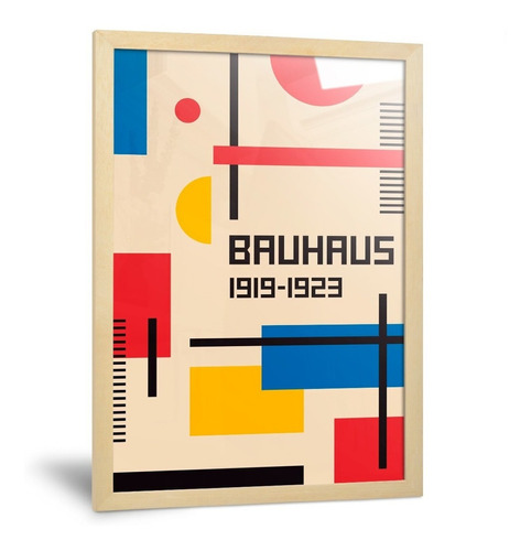 Cuadro Decorativos Bauhaus Modernos Figura Geométricas 35x50