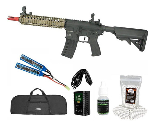 Rifle De Airsoft Aeg Ar15 Neptune 9 Marsoc 6mm + Kit Pro