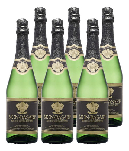 Vino Blanco Espumoso Mon-basart Brut | 6 Piezas
