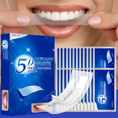 Tiras Blanqueadoras Dental 5d White Dientes Blancos 14 Pares